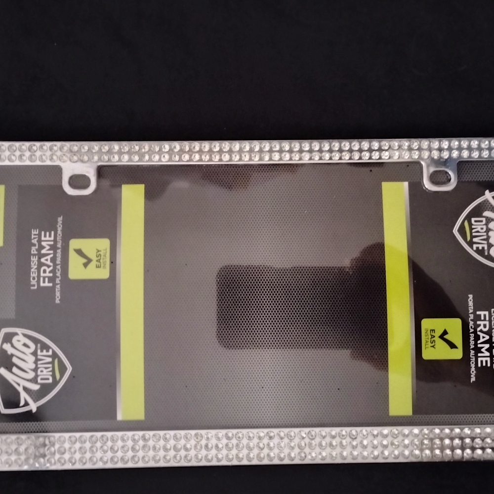 Auto Drive Sparkling License Plate Frame - Silver - Picture 3 of 4